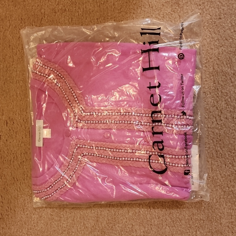 NIB Garnet Hill Beaded Cardigan